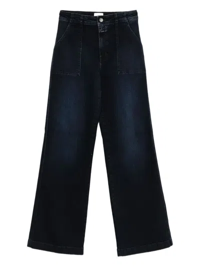 Closed Denim Trousers With Wide Belt Loops In Blue