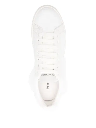 Emporio Armani Exclusive Allover Logo Sneakers In Multi