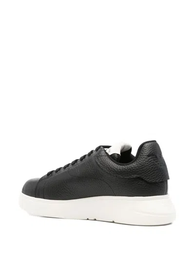Emporio Armani Exclusive Leather Sneakers In Multi