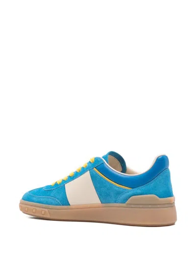 Valentino Upvillage Panelled Suede Sneakers In Blue