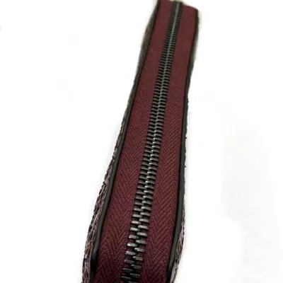 Pre-owned Fendi Brown Canvas Leather Long Wallet (tri-fold) ()