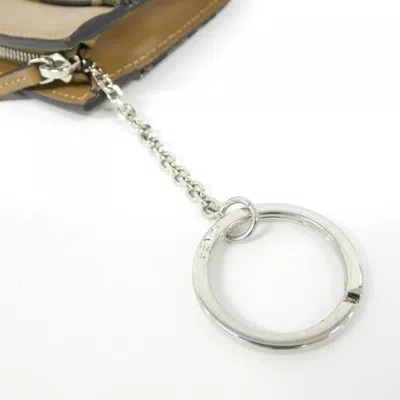 Pre-owned Fendi Silver Sand Canvas Leather Coin Purse/coin Case () In Multi