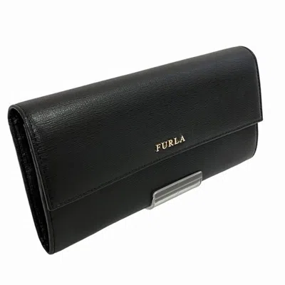Pre-owned Furla Black Leather Wallet (bi-fold) ()