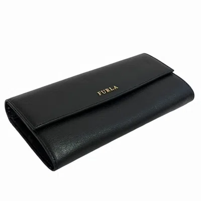 Pre-owned Furla Black Leather Wallet (bi-fold) ()