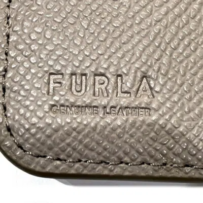 Pre-owned Furla Dark Beige Leather Wallet (bi-fold) ()