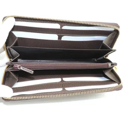 Pre-owned Gucci Beige Gg Canvas Leather Long Wallet (bi-fold) ()