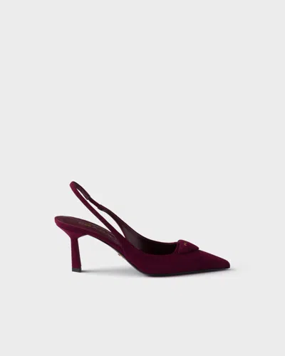 Prada Patent Leather Slingback Pumps In Multi