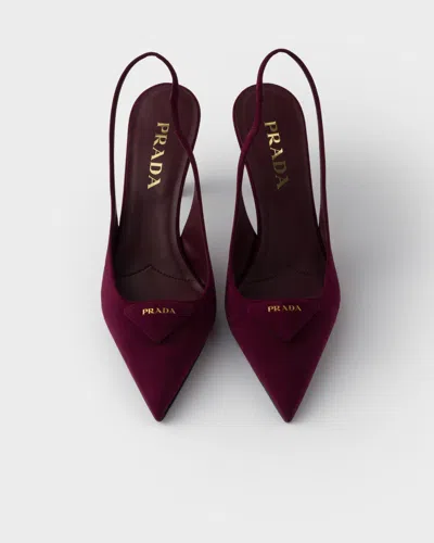 Prada Patent Leather Slingback Pumps In Multi