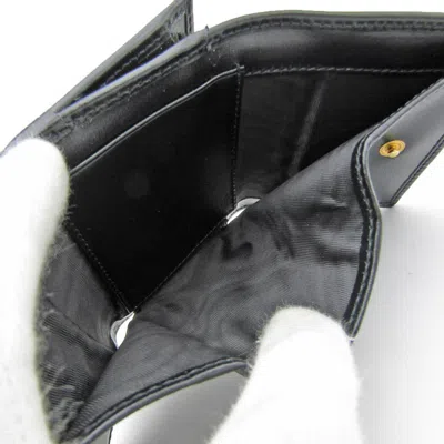 Pre-owned Gucci Black Leather Wallet (tri-fold) ()