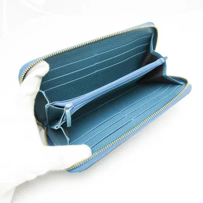 Pre-owned Gucci Blue Green Leather Long Wallet (bi-fold) () In Multi