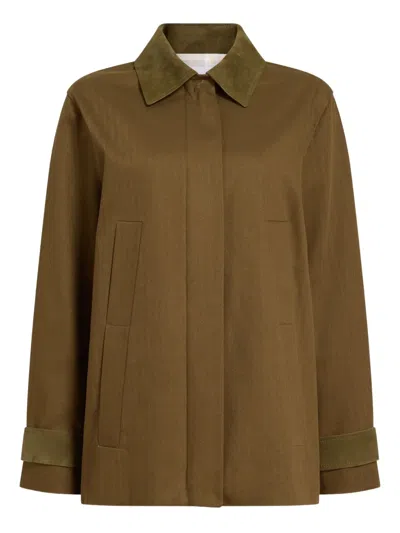 Proenza Schouler White Label Angela Jacket In Fine Herringbone In Brown