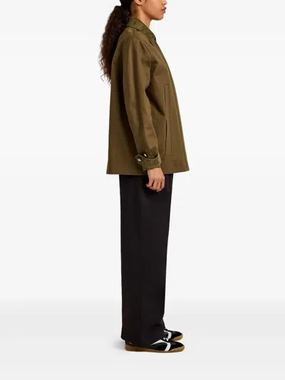 Proenza Schouler White Label Angela Jacket In Fine Herringbone In Brown