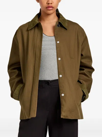 Proenza Schouler White Label Angela Jacket In Fine Herringbone In Brown