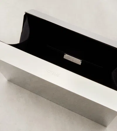 Totême Box Mini Clutch In Silver