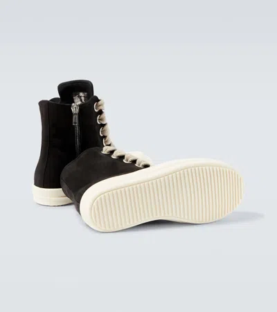 Rick Owens Black Concordians Jumbolace Sneakers In Black