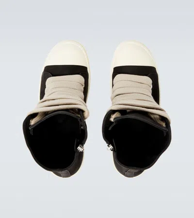 Rick Owens Black Concordians Jumbolace Sneakers In Black