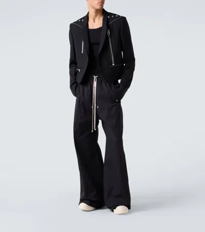 Rick Owens Black Concordians Jumbolace Sneakers In Black