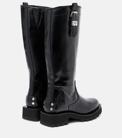 Ganni Chunky Buckle Boots In Black