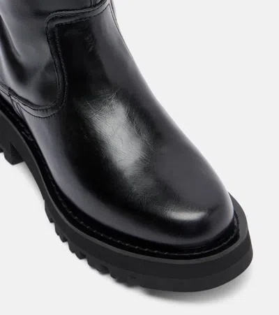 Ganni Chunky Buckle Boots In Black