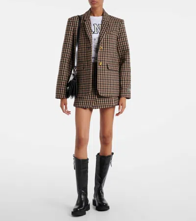 Ganni Chunky Buckle Boots In Black