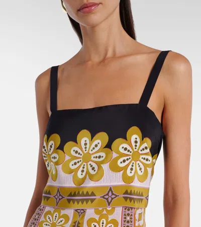 La Doublej Slip-around Floral-print Maxi Dress In Green