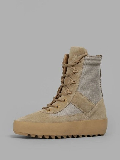 Shop Yeezy Women's Beige Military Boots