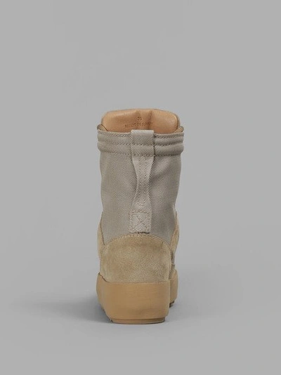 Shop Yeezy Women's Beige Military Boots