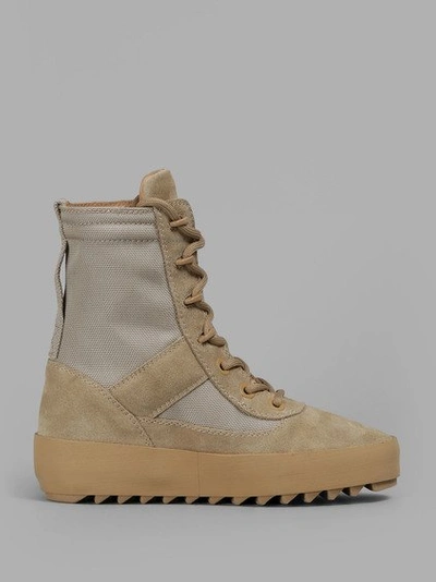 Shop Yeezy Women's Beige Military Boots