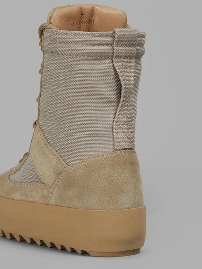 Shop Yeezy Women's Beige Military Boots