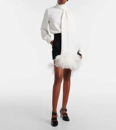 Valentino Garavani Bowow 75 Leather Slingback Pumps In Black