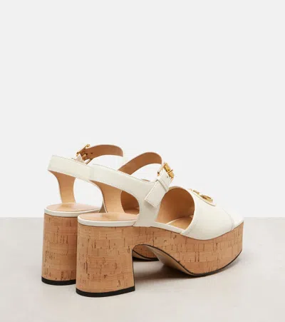 Valentino Garavani Vlogo Signature Sandal In Calfskin 80mm Woman Ivory 39 In White