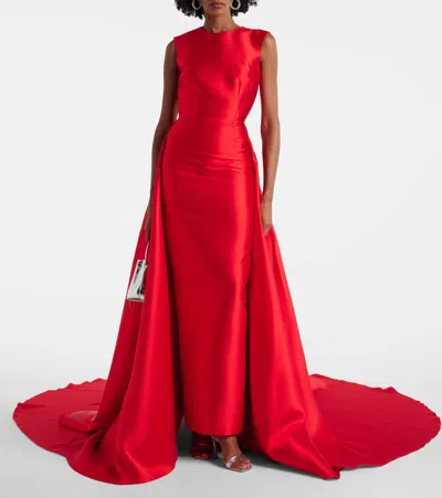 Solace London Larsen Gown In Red