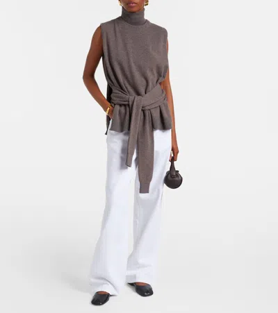 Rohe Low-rise Wide-leg Jeans In White