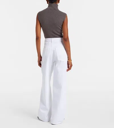 Rohe Low-rise Wide-leg Jeans In White