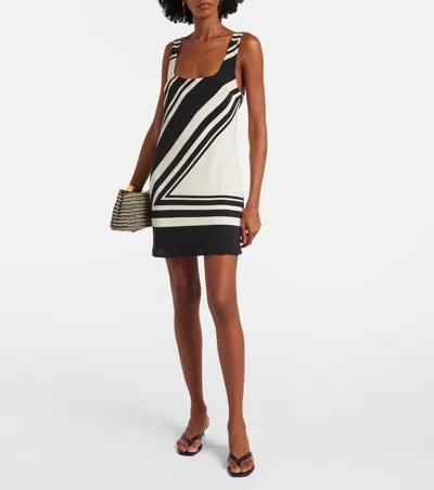 Sir Pietra Scoop Mini Dress In Milano Nero In White