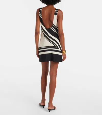 Sir Pietra Scoop Mini Dress In Milano Nero In White