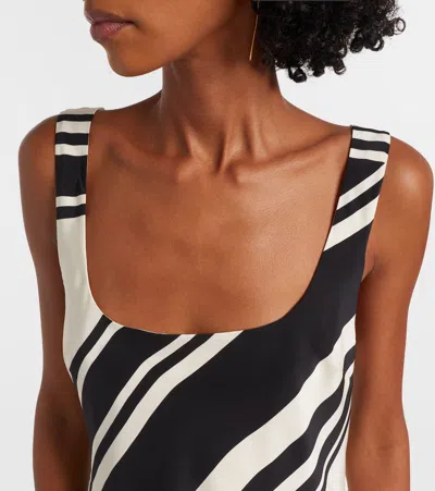 Sir Pietra Scoop Mini Dress In Milano Nero In White