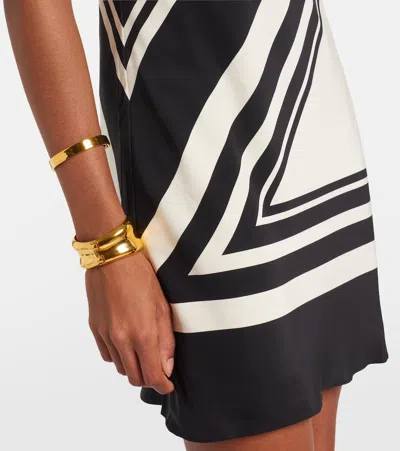 Sir Pietra Scoop Mini Dress In Milano Nero In White