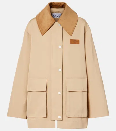 Ganni Carhartt Wip Short Sleeves Pocket Heart T-shirt In Neutral