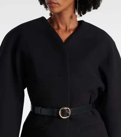 Jacquemus La Ceinture Salon Leather Belt In Black