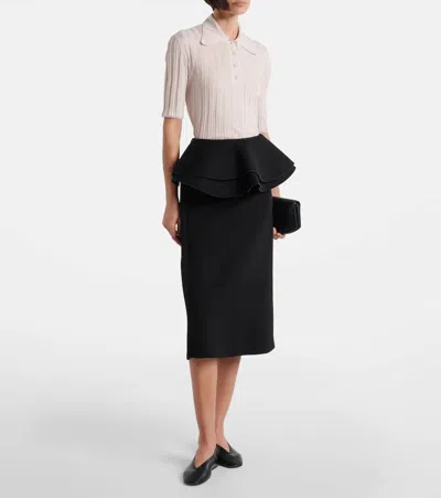 罗纹针织羊毛POLO衫