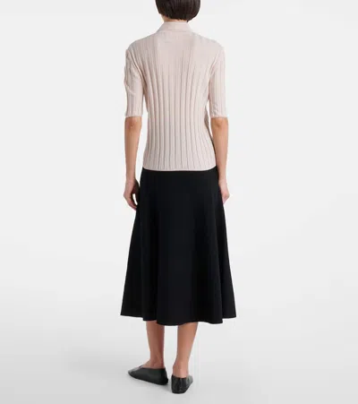 罗纹针织羊毛POLO衫