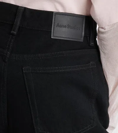 Acne Studios 5-pocket Flared Organic Cotton Jeans In Black