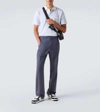 Prada White/black Leather Sneaker Downtown In White