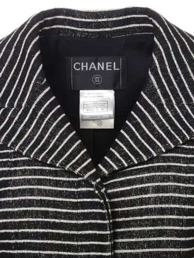Pre-owned Chanel 2001 Camellia Jacket In Black
