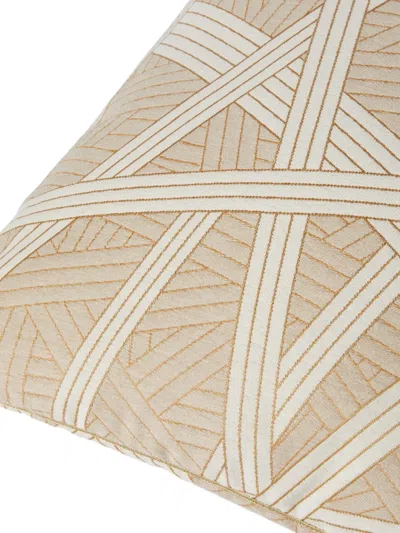 Missoni Home Nastri Cushion 60x60 Cm With Contrasting Stitching In Neutral