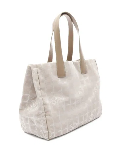 Pre-owned Chanel 2004-2005 New Travel Line Mm Tote Bag In Pink