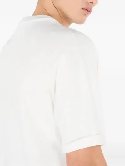 Roberto Cavalli Embroidered Logo T-shirt In White