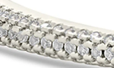 Sterling Forever Cz Open Spike Cuff Bracelet In Silver