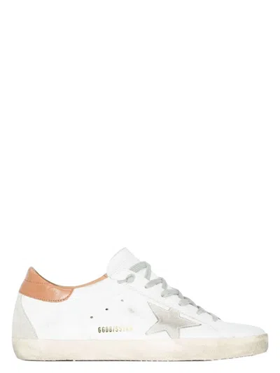 Golden Goose Super Star Leather Sneakers In White